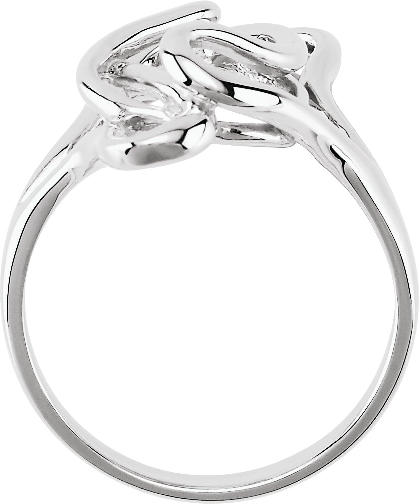 14K White Freeform Ring