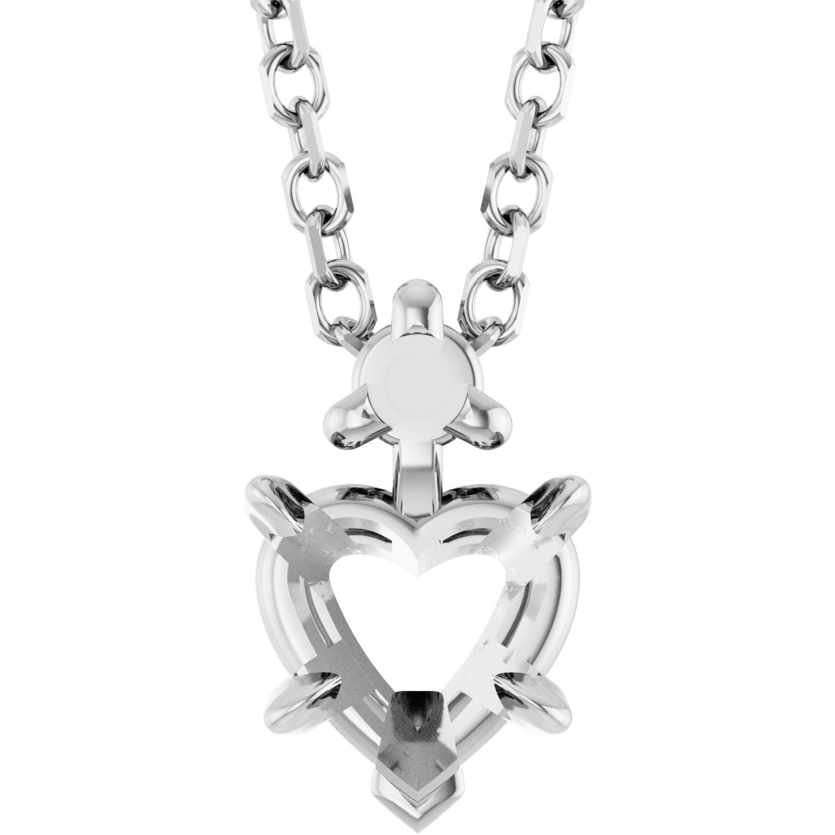 Accented Heart Necklace or Pendant