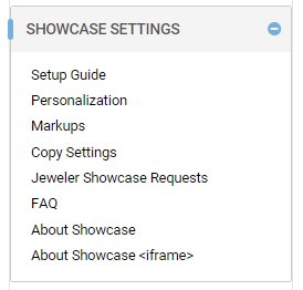 Showcase Setting Navigation