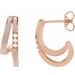 14K Rose 1/10 CTW Natural Diamond & Pink Enamel 17.3 mm Hoop Earrings