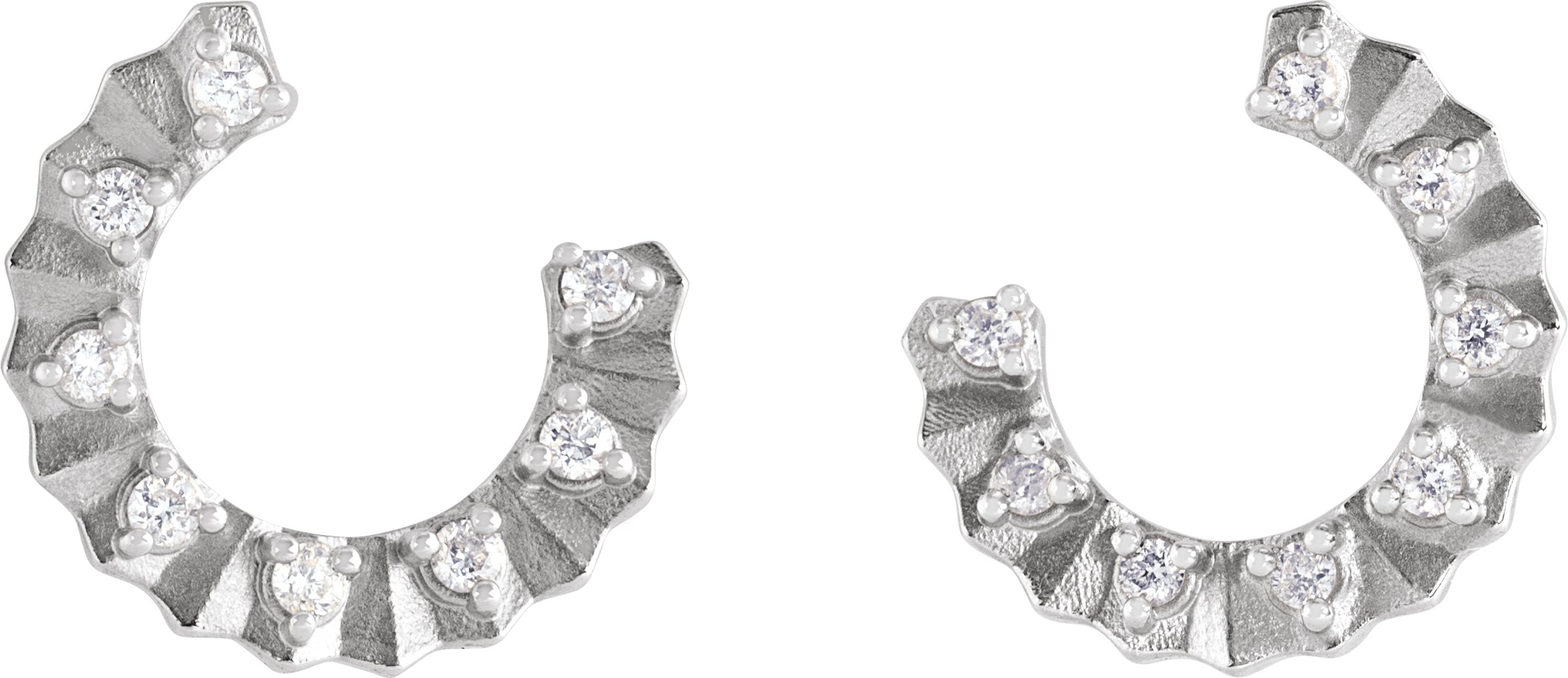 1/8 CTW Natural Diamond Forward-Facing 12.7 mm Earrings view 2