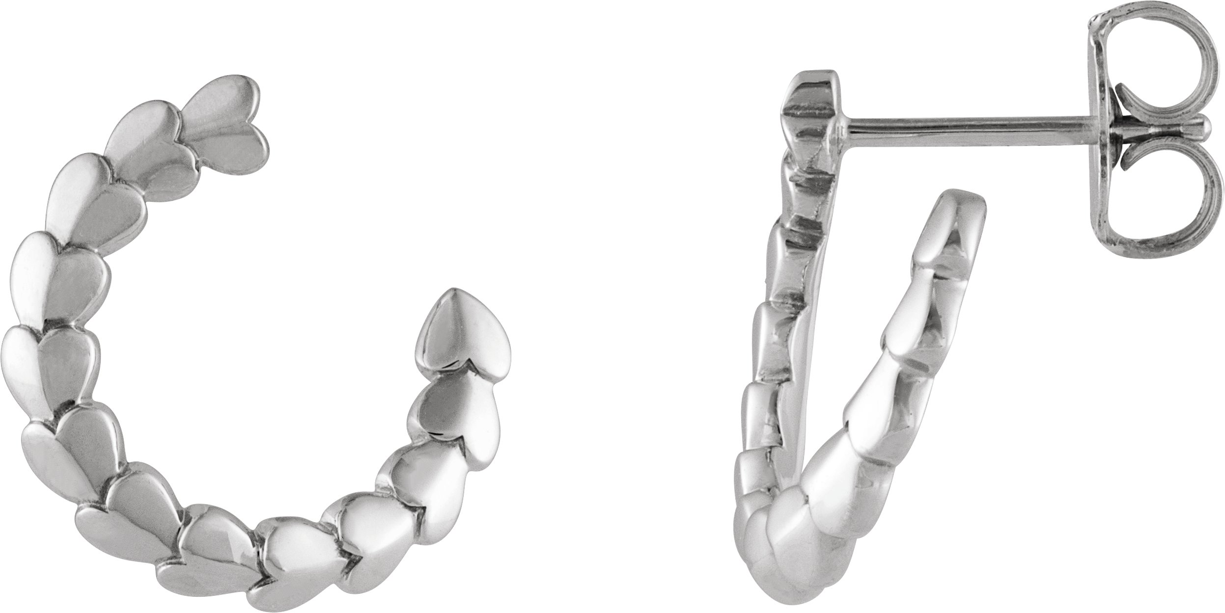 Front-Back Heart Hoop Earrings