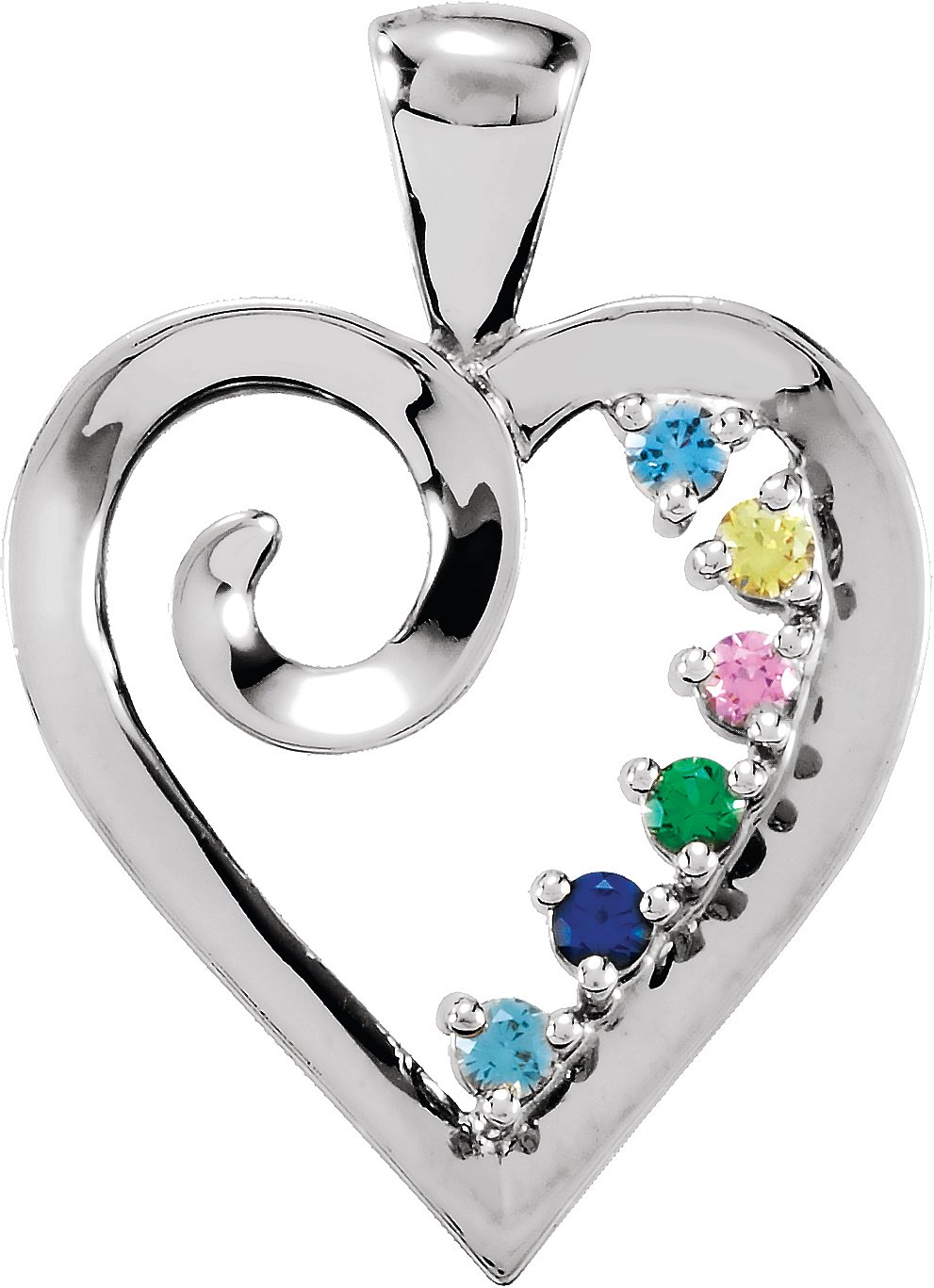 Family Heart Necklace or Pendant