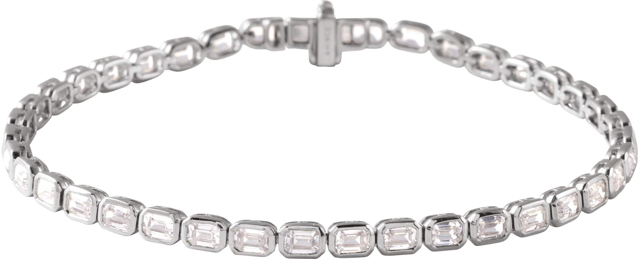 14K White 6 1/4 CTW Lab-Grown Diamond Line 7" Bracelet