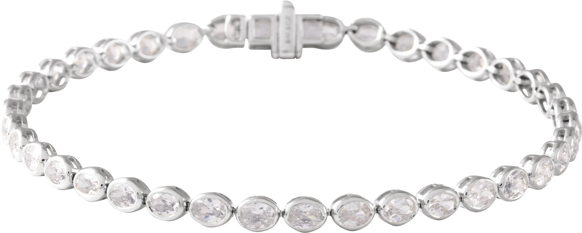 14K White 4 9/10 CTW Lab-Grown Diamond Line 7" Bracelet