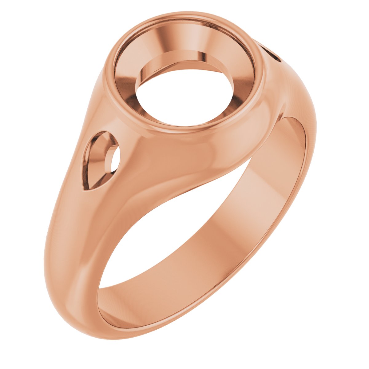 Bezel-Set Three-Stone Engagement Ring or Band