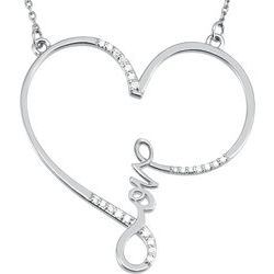 "Love" Heart Infinity Design Necklace or Center Mounting