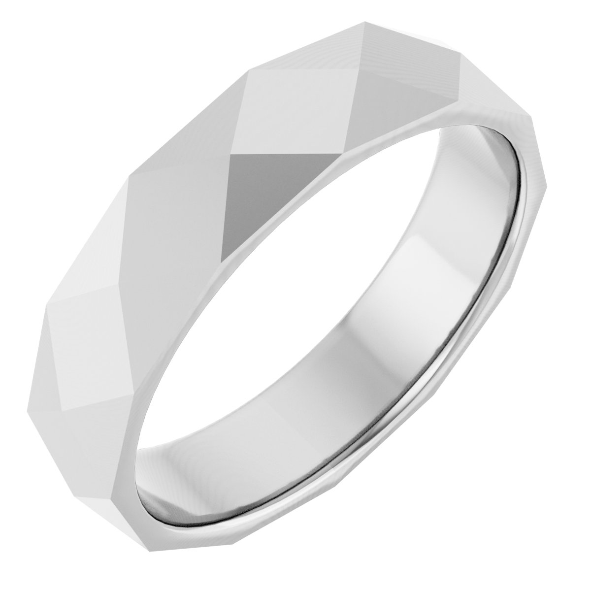 Sterling Silver 4.5 mm Diamond Pattern Band Size 4