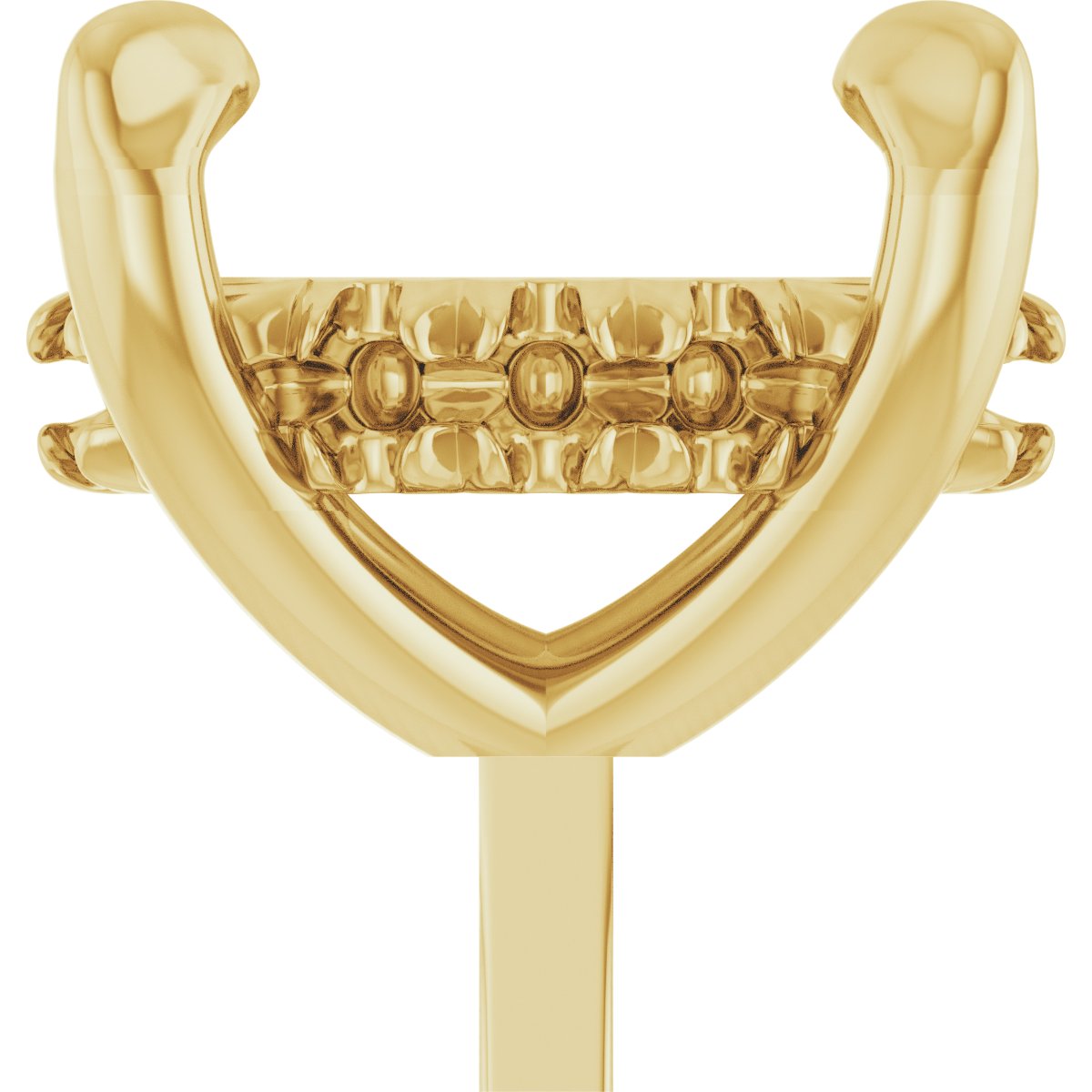 4-Prong Pre-Notched Claw Hidden Halo-Style Peg Setting