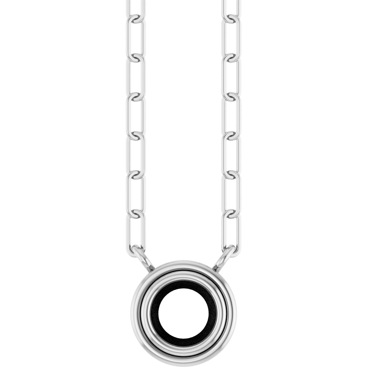 Round Bezel-Set Necklace or Center