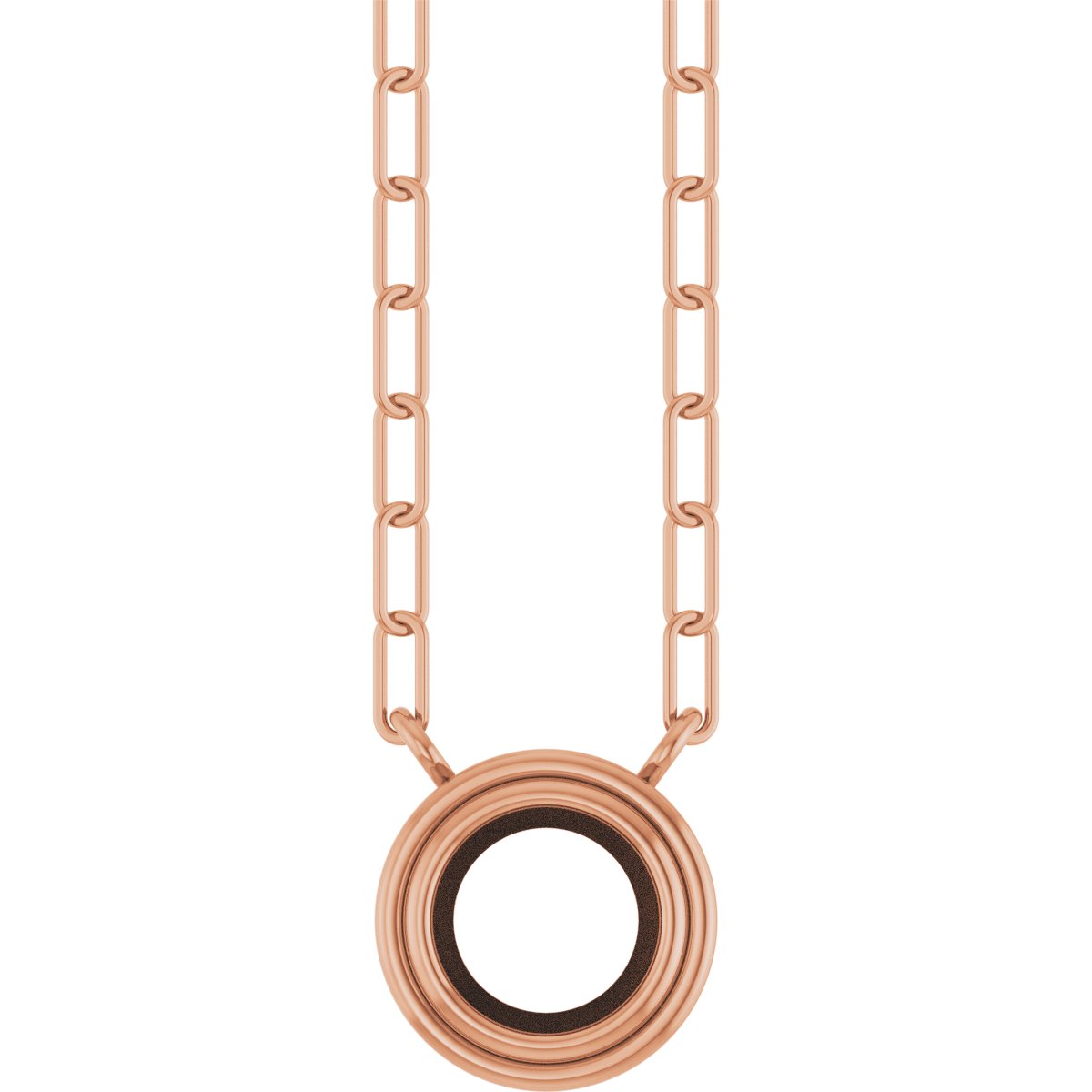 Round Bezel-Set Necklace or Center