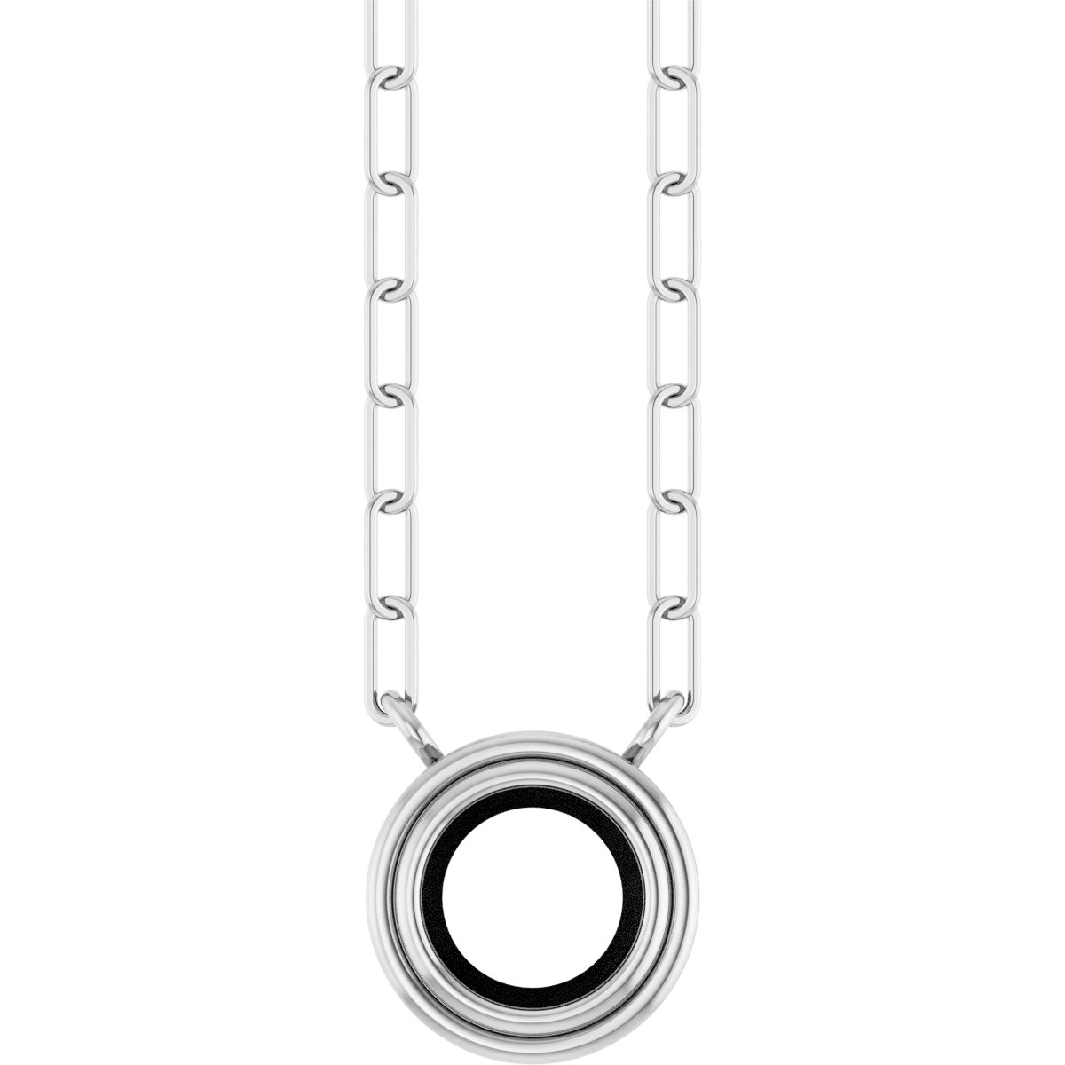 Round Bezel-Set Necklace or Center