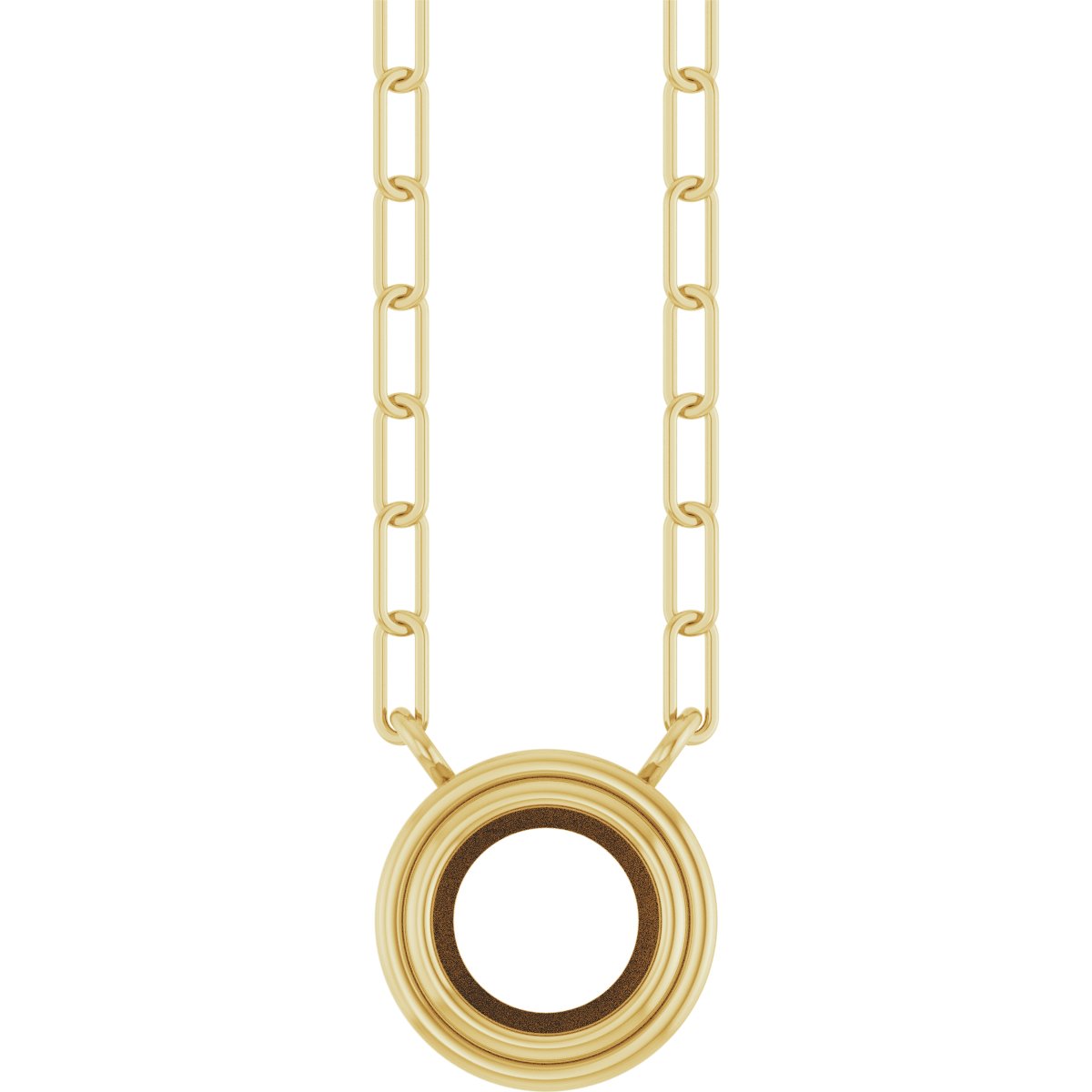 Round Bezel-Set Necklace or Center
