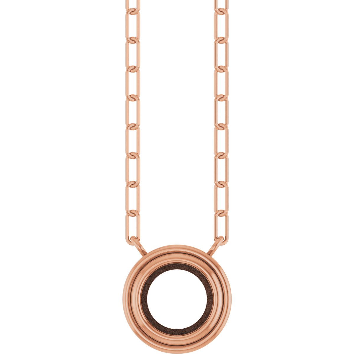 Round Bezel-Set Necklace or Center