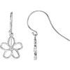 Sterling Silver .06 CTW Diamond Flower Earrings Ref 5056212