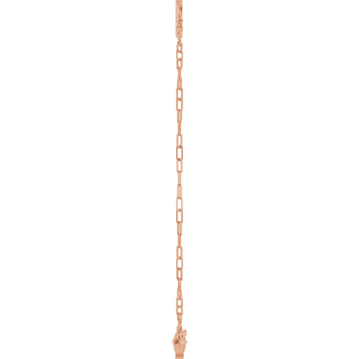 14K Rose Sideways Cross 7 Bracelet