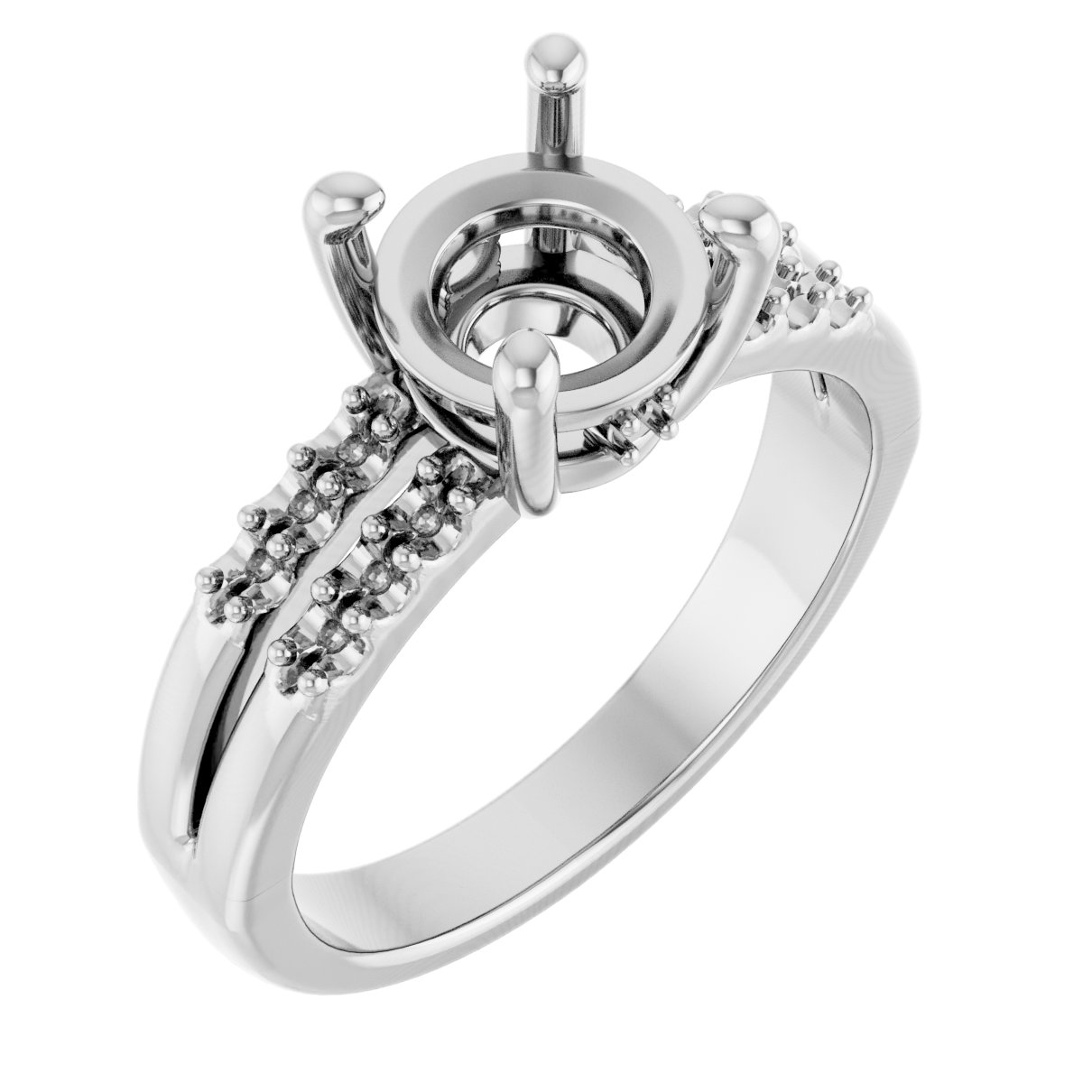 Accented Engagement Ring or Band