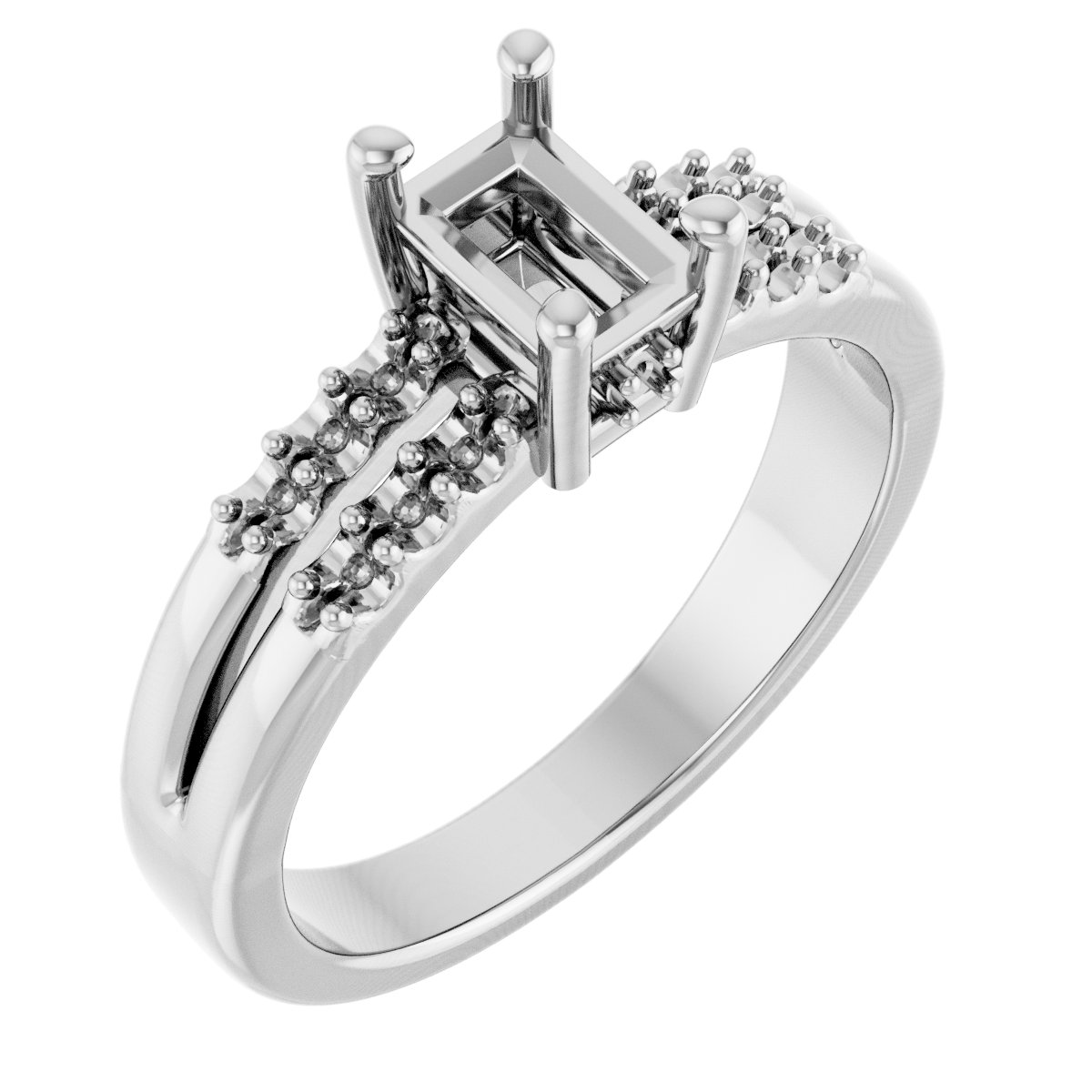 Accented Engagement Ring or Band