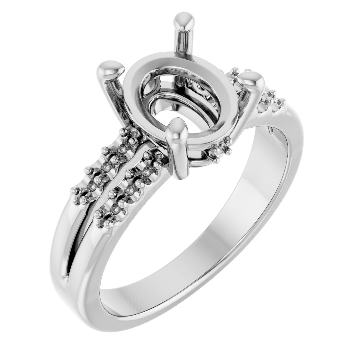 Accented Engagement Ring or Band