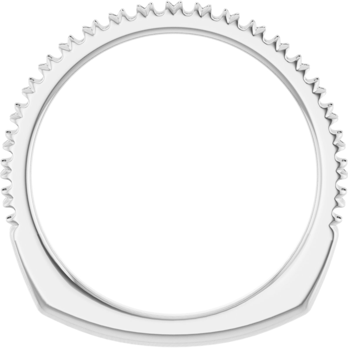 Band Mounting for 9x7 mm Emerald Ring view 2