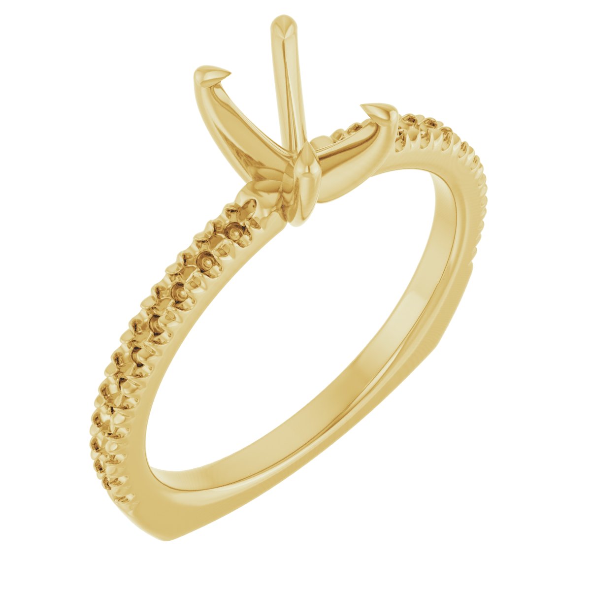 Accented Euro Shank Engagement Ring