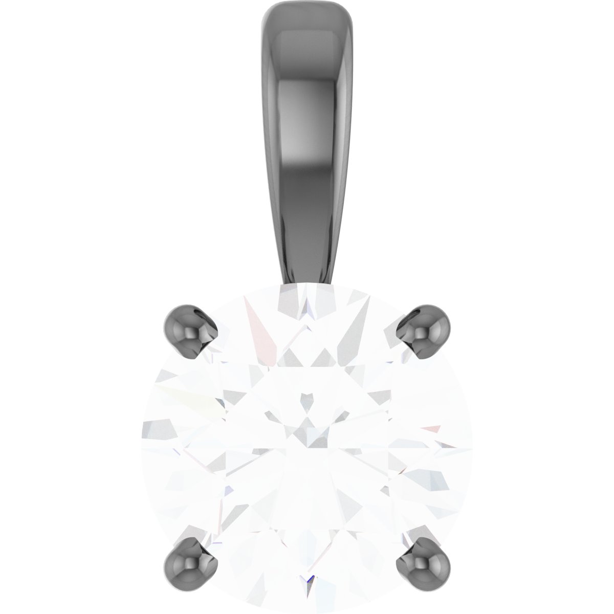 14K White 1 CTW Lab-Grown Diamond Pendant