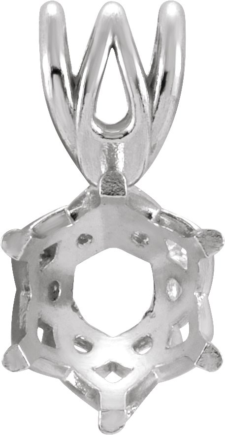 Round 6-Prong Crown Pendant