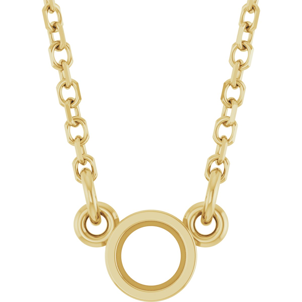Bezel-Set Solitaire Birthstone Necklace