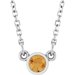 Rhodium-Plated Sterling Silver Natural Citrine Solitaire 16
