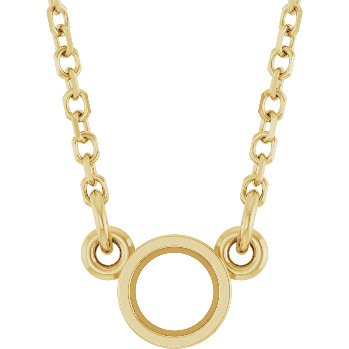 Bezel-Set Solitaire Birthstone Necklace