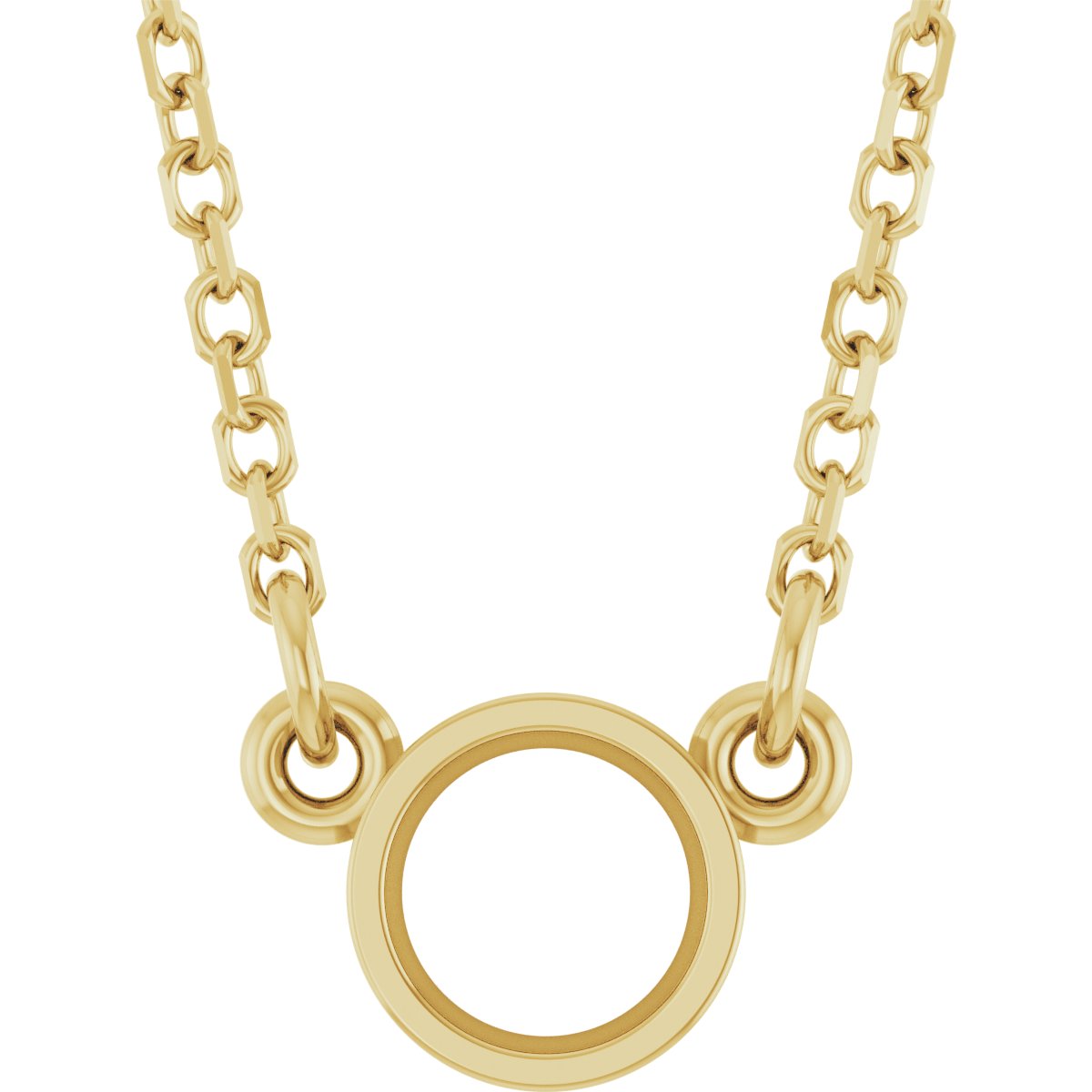 Bezel-Set Solitaire Birthstone Necklace