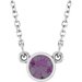 Rhodium-Plated Sterling Silver Lab-Grown Alexandrite Solitaire 16
