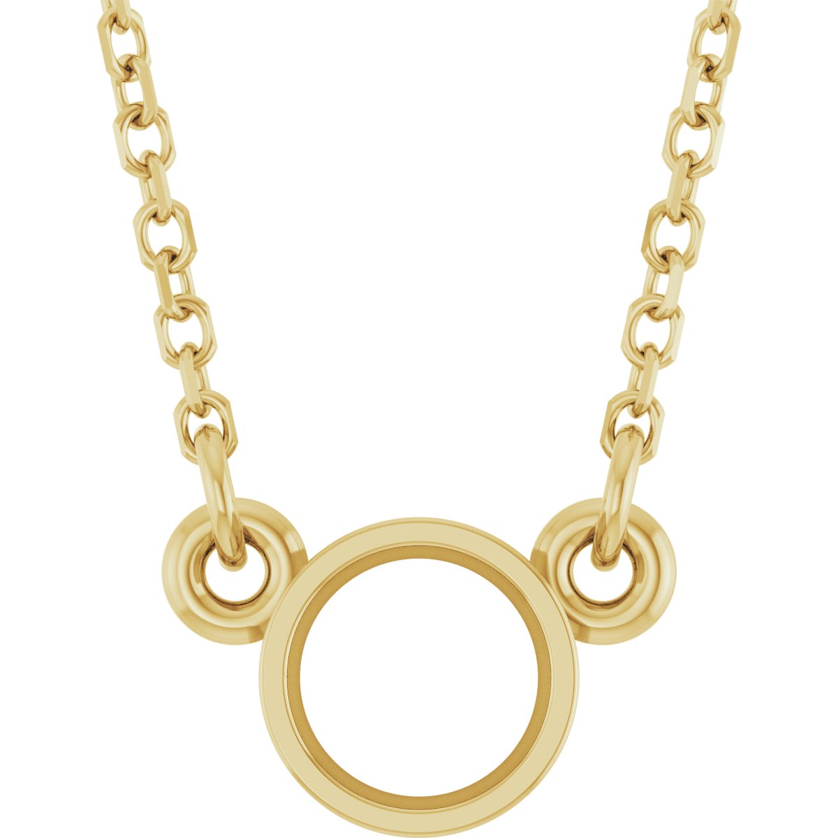 Bezel-Set Solitaire Birthstone Necklace