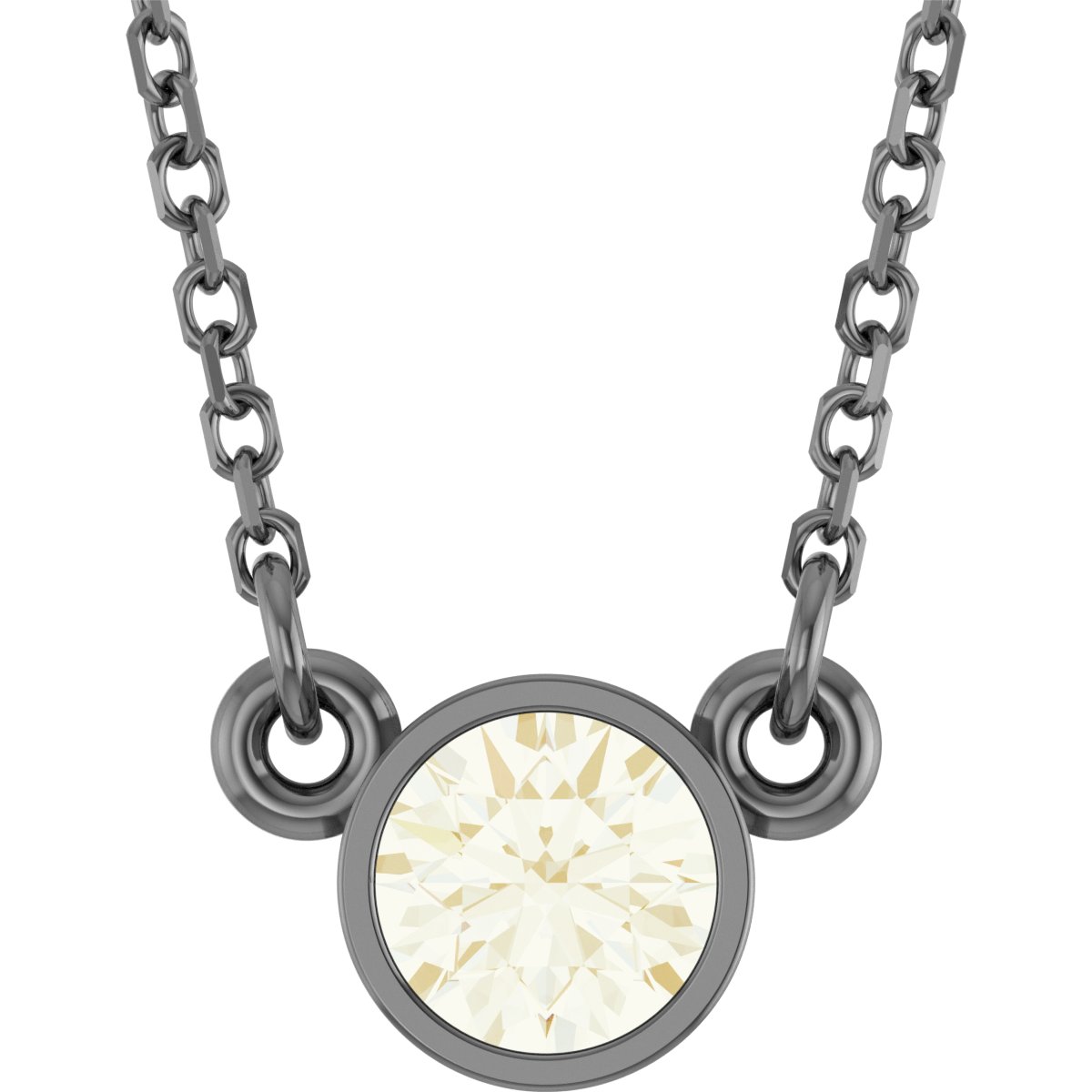 14K Yellow 1/3 CT Natural Diamond Solitaire 18 Necklace 