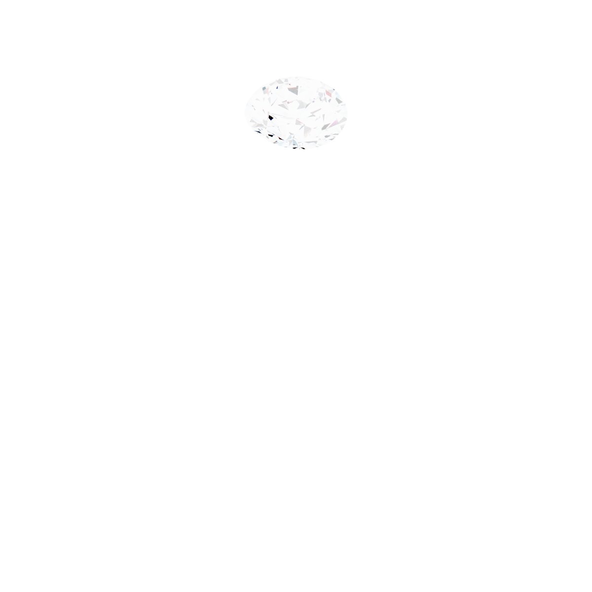 14K White 1/4 CT Lab-Grown Diamond Dome Ring