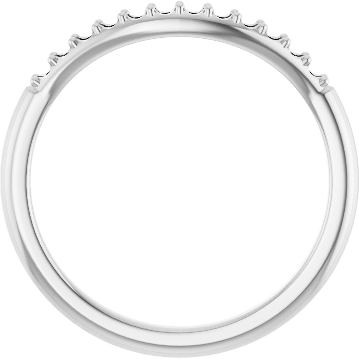Band Mounting for 6x4 mm Oval Ring view 2