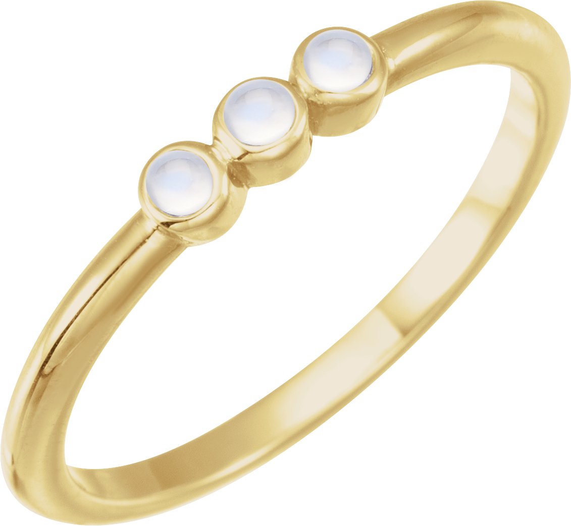 Rose-Cut Stackable Ring