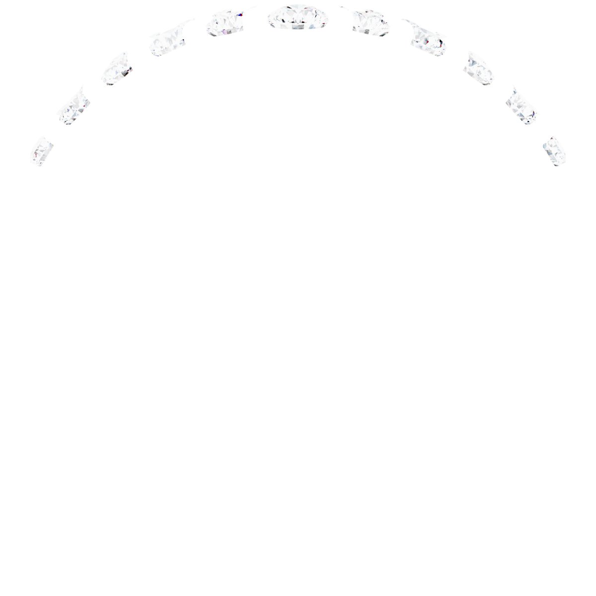 Alternative view of 3/8 CTW Natural Diamond Double Row Contour Band – 14K White Gold