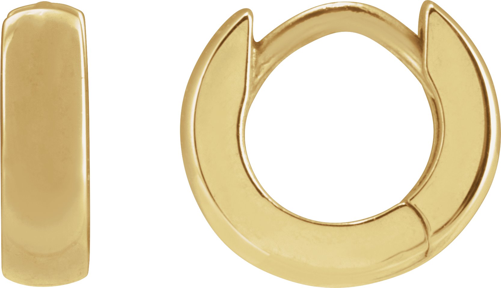 14K Yellow 8 mm Hoop Earring