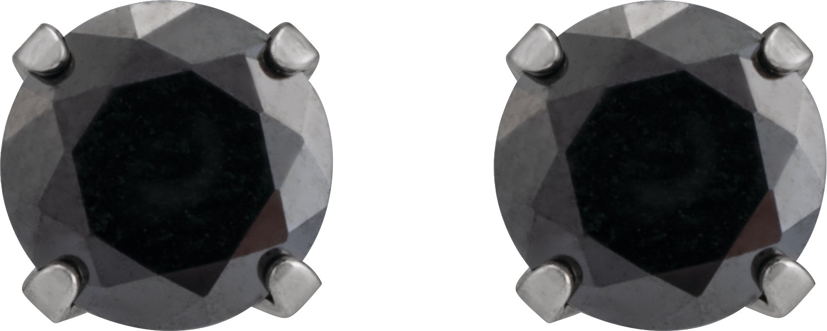 Stainless Steel 5 mm Imitation Black Cubic Zirconia  Inverness® Piercing Earrings