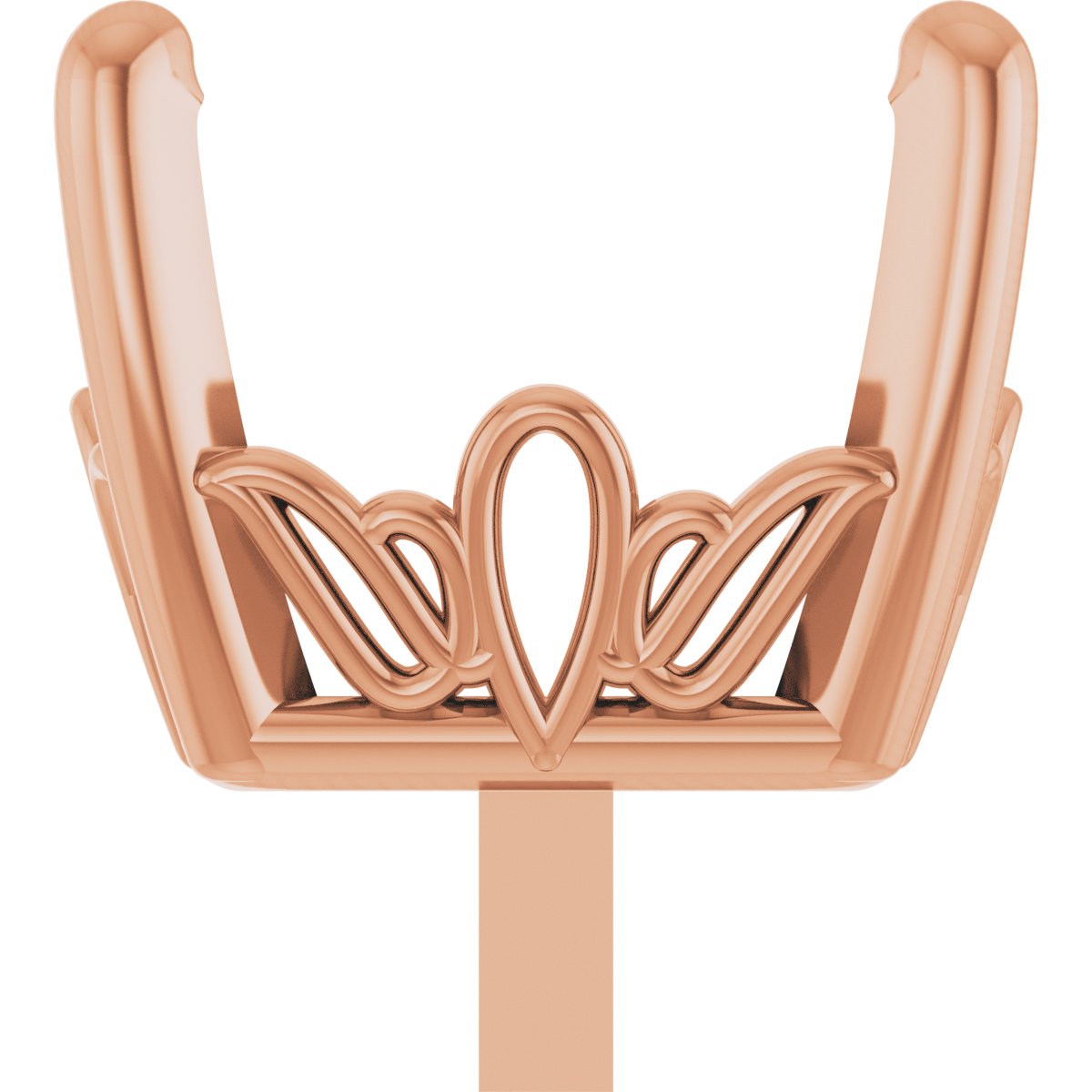 4-Prong Tapered Scroll Peg Setting