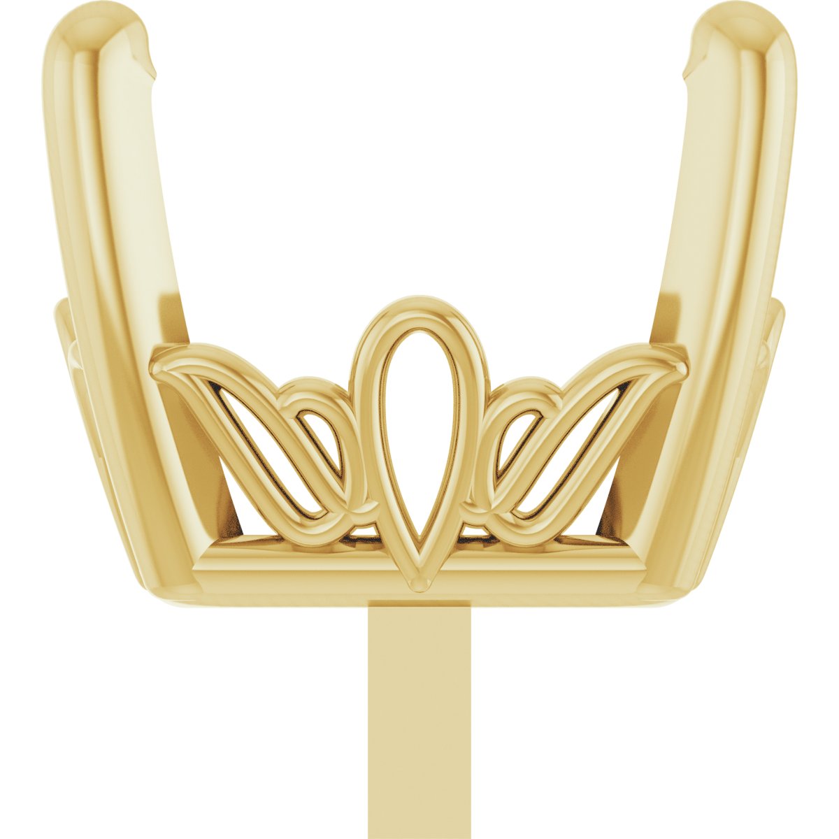 4-Prong Tapered Scroll Peg Setting