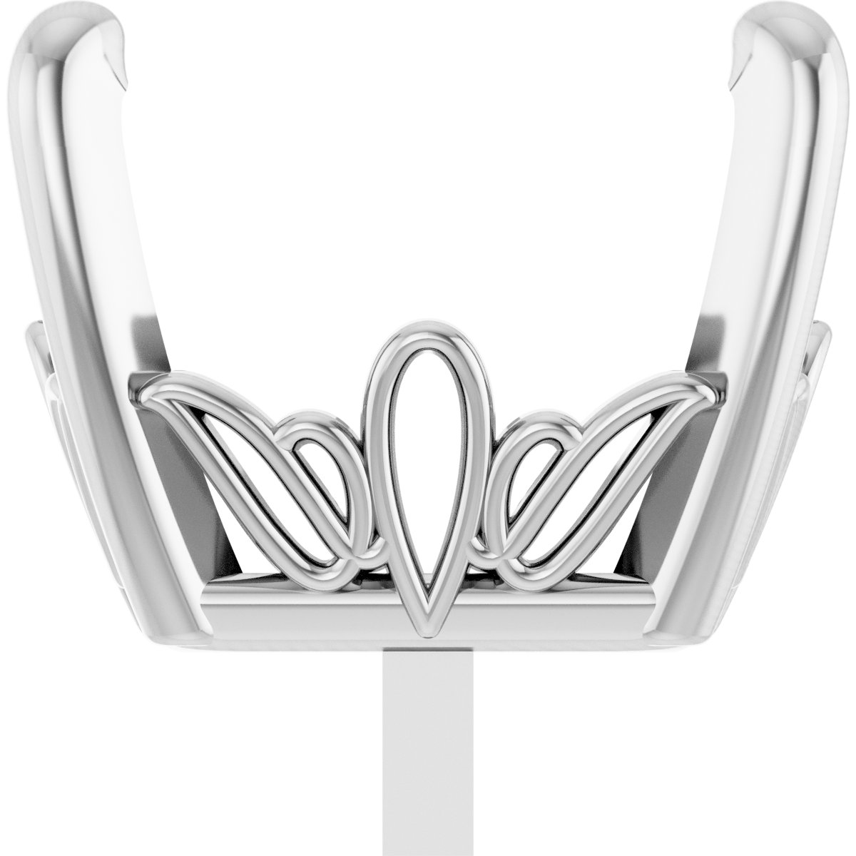 4-Prong Tapered Scroll Peg Setting