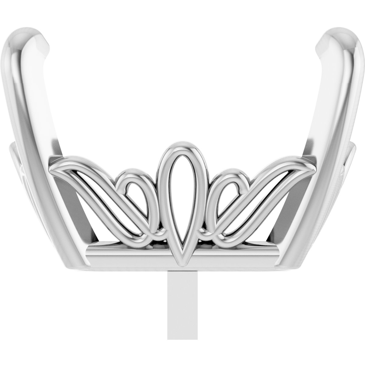 4-Prong Tapered Scroll Peg Setting