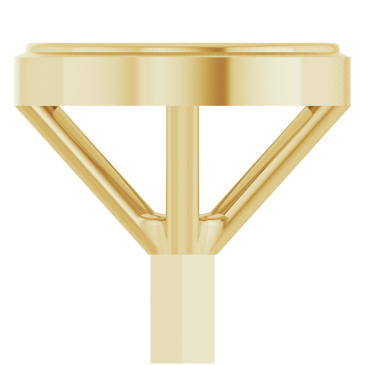 ならべえ 14K Yellow Gold 6.5 mm Round Bezel-Set Low Peg Setting | Stuller