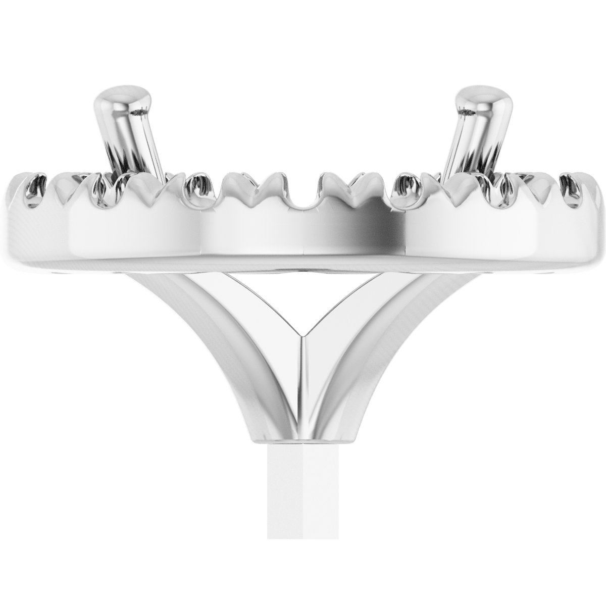 French-Set Halo-Style Peg Setting