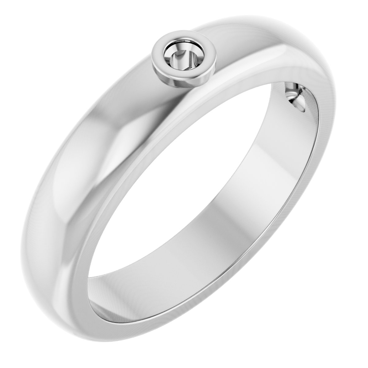 Bezel-Set Solitaire Band