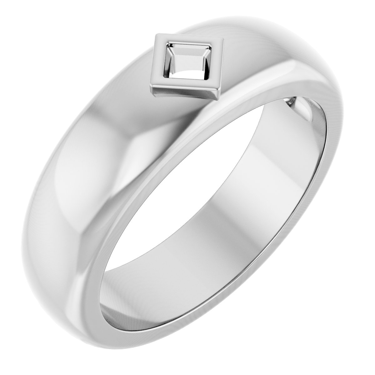 Bezel-Set Solitaire Band
