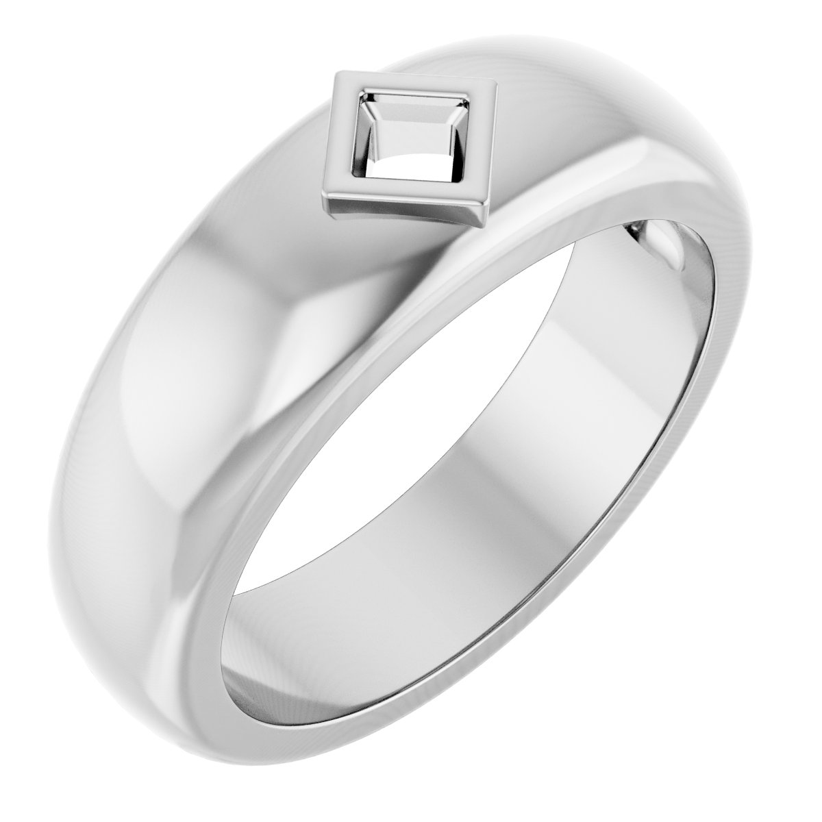 Bezel-Set Solitaire Band
