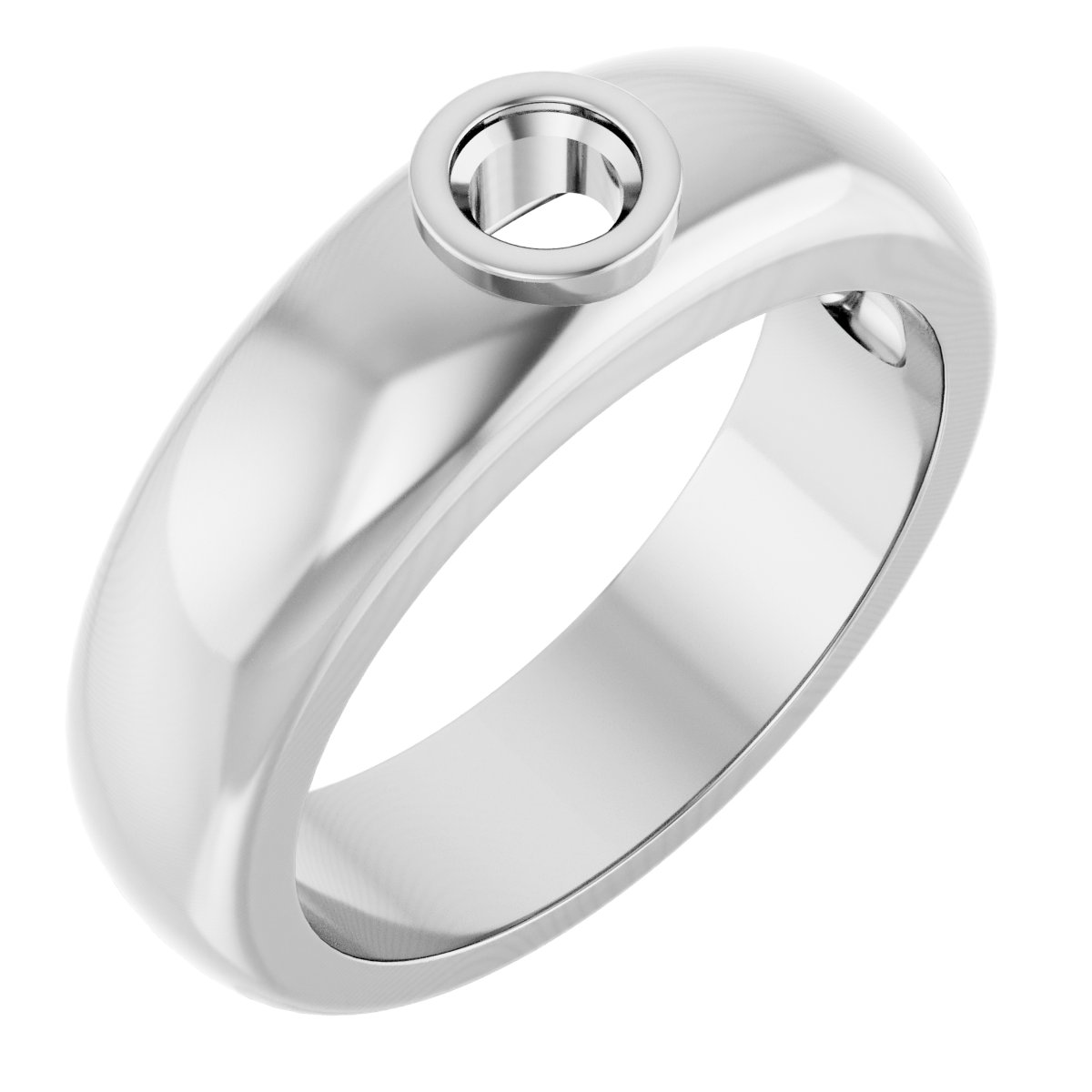 Bezel-Set Solitaire Band